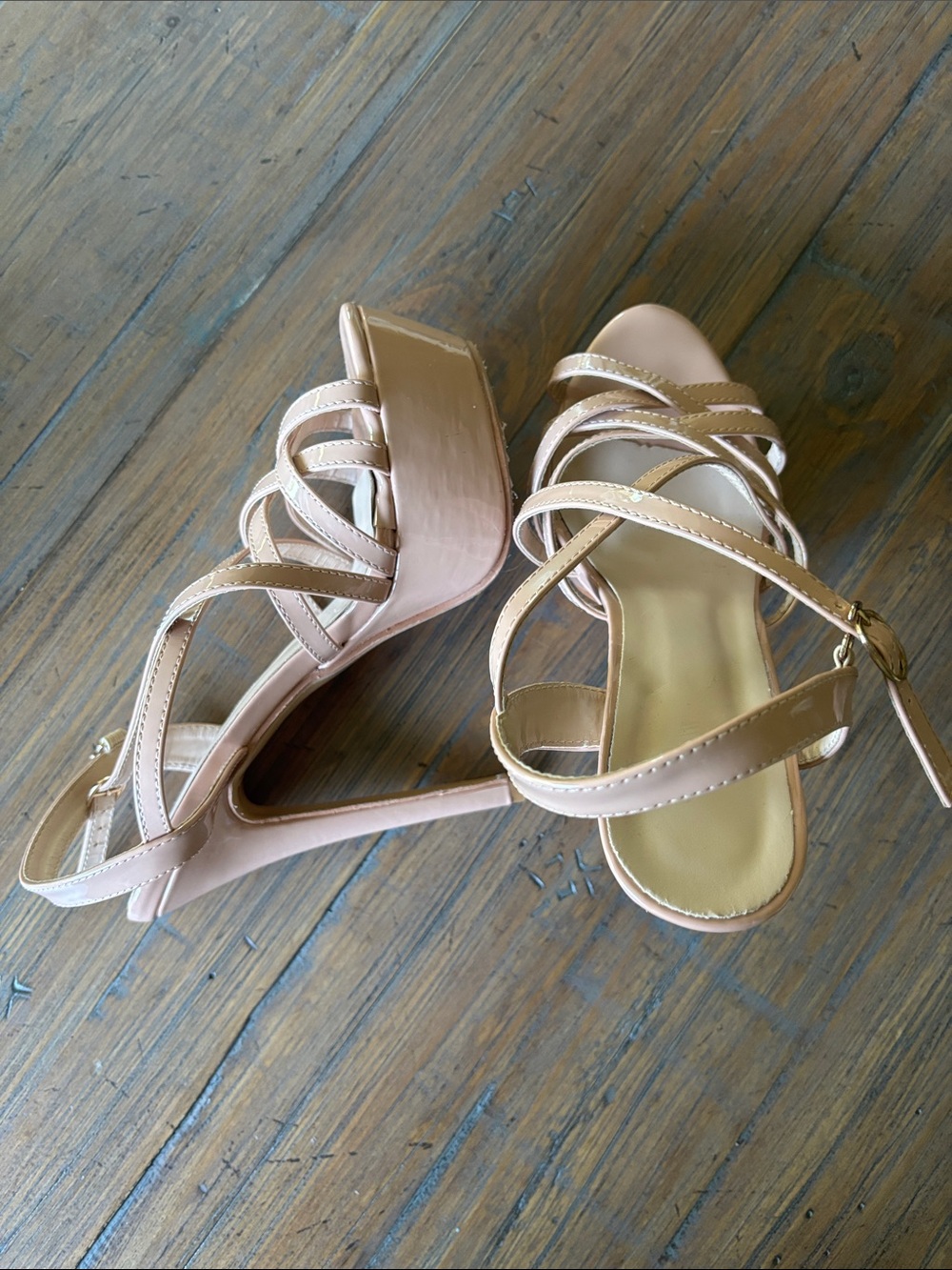 Light tan size 38 (women’s 7.5) 6” heels